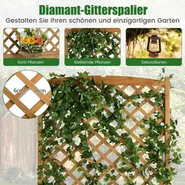 Costway Spalier mit Blumenkasten 60 x 30 cm Orange
