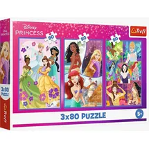 Trefl Disney Princess, Puzzles 3x80 Teile