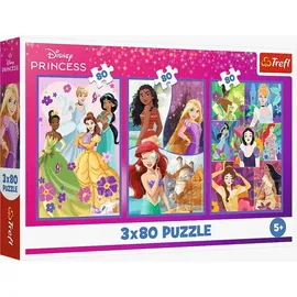 Trefl Disney Princess, Puzzles 3x80 Teile