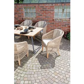 SonnenPartner LONG BEACH Sessel Gartensessel Lounge-Sessel inkl. Sitzkissen
