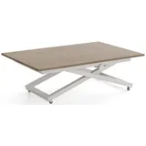 COUCHTISCH Axen höhenverstellbar ausziehbar, Eiche Braun 120-160/80/38-75 cm