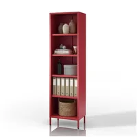 Jan Nowak Bücherregal Metall 50 x 35 x 180 cm Rot