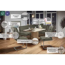 OTTO home Rab 200 x 88 x 160 cm Microfaser langer Schenkel links khakifarben