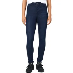 Noisy May Damen Jeans NMCALLIE HW SKINNY JEANS VI241DB Skinny Fit Blau Skinny Fit Blau 27021546 Hoher Bund Reißverschluss W 25 L 30