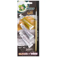 Jolly GLITZER Temperafarben farbsortiert 3x 7,5 ml