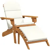 vidaXL Adirondack-Gartenstuhl mit Fußstütze 55,2 x 88,3 x 90 cm braun 1 St.