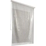 KLEINE WOLKE Duschrollo 128 x 240 cm weiß mit Streifen