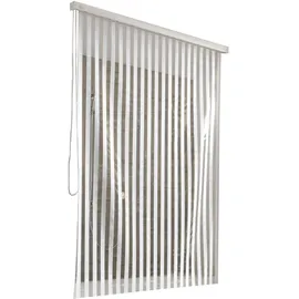 KLEINE WOLKE Duschrollo 128 x 240 cm weiß mit Streifen
