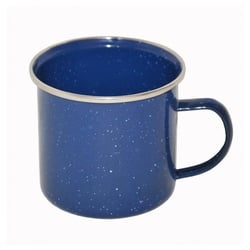 A. Blöchl Tasse Tasse emaillierter Stahl blau neu (330 ml), emaillierten Stah, Emaille blau