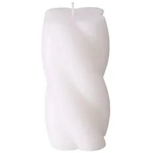 Boltze Dekokerze TWIST 14 cm weiß