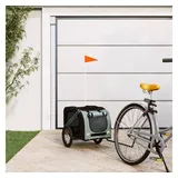 vidaXL Fahrradhundeanhänger schwarz/grau