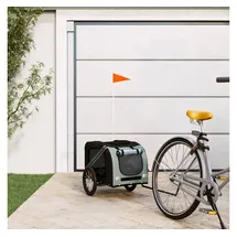 vidaXL Fahrradhundeanhänger schwarz/grau