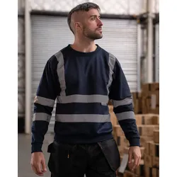 Korntex Hi-Vis Workwear Sweatshirt Limerick - navy - XXL