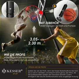 Kesser Basketballkorb Premium weiß 230 - 305 cm