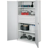 Kappes Schwerlastschrank Stahl 1.950 x 1.000 x 600 mm lichtgrau 3 Böden 2 Schubladen