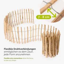 Garronda Staketenzaun 90 x 500 cm Haselnuss