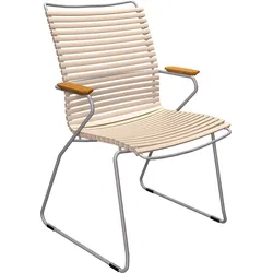Outdoor Stuhl Click hohe Rückenlehne Beige
