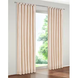 Vorhang WIRTH "Warnow" Gr. 17, beige (natur), B:172cm H:225cm, Chenille, Polyacryl, Gardinen