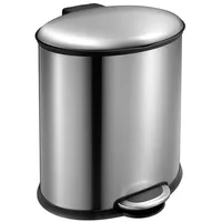 Proregal Ellipsenförmiger Treteimer Aus Gebürstetem Edelstahl 20 Liter HxBxT