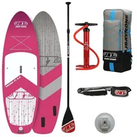 JBAY.ZONE Inflatable SUP-Board Trend T1 Touring SUP Board Komplettset pink, Longboard, (Komplettset), Reparaturkit rosa|weiß