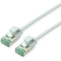 roline recycled material ROLINE RM U/FTP DataCenter Patchkabel Cat.6a (Class EA), Slim, grau, 0,15 m