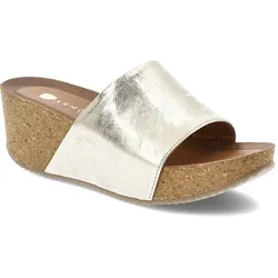 Goldene Flip-Flops Armodo Keilschuhe, 38