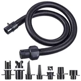Sup Pumpe Adapter Kit,Aufblasbares Boot Sup Pumpe Luftschlauch,SUP Ventil Adapter mit 7 Standard Luftpumpendüsen, Stand Up Paddle Board, Aufblasbarer Bett