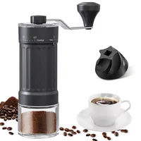 Kaffeemühle Manuell, Mini Manuelle Kaffeemühle mit 40 einstellbaren Stufen, Handkaffeemühle Hochpräzisen, Keramik Kegelmahlwerk für Reise, Camping, Büro, Espresso, Pour Over Und Mehr