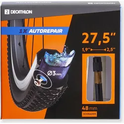 Fahrradschlauch 27.5 × 1.90–2.50 Zoll Autoventil Schrader 48 mm EINHEITSFARBE No Size