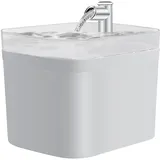 Noxtioanip Katzenbrunnen für Katzen, 1.5L Katzen Trinkbrunnen Pumpe, Katzenbrunnen Trinkbrunnen, Wasserhahn Design Wasserbrunnen für Cat, BPA Freier, Hygienisch und Leicht zu Reinigen