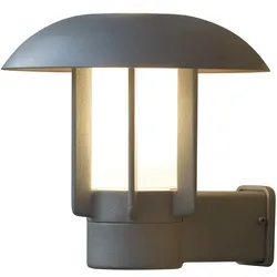 Konstsmide Wandleuchte Heimdal, silbergrau, opales Glas (401-312)