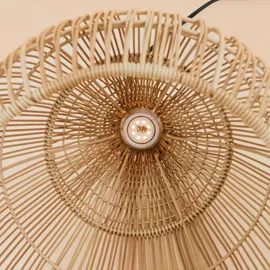 esotec Formschöne Solar Hängeleuchte Kairo aus Polyrattan IP44 wetterfest 102239 - Braun