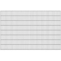 GAH Alberts Alberts Doppelstab-Gittermatte, verzinkt, anthrazit kunststoffbeschichtet RAL 7016 6/5/6 mm, 2500 mm breit, Höhe: 1,63 m - Grau