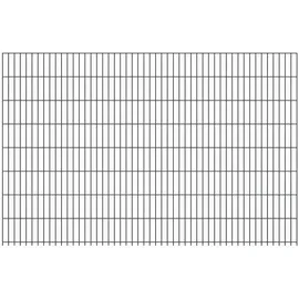GAH Alberts Alberts Doppelstab-Gittermatte, verzinkt, anthrazit kunststoffbeschichtet RAL 7016 6/5/6 mm, 2500 mm breit, Höhe: 1,63 m - Grau