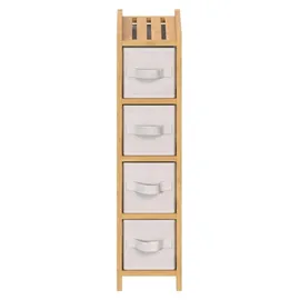 5five simply smart - feines Regal mit 4 Körben Tidy Box aus Bambus