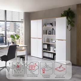 Innostyle Memphis Aktenschrank 75 x 197 x 38 cm weiß