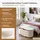 Blumtal Sitzhocker mit Stauraum Bouclé 45 x 42,5 x 110 cm Beige
