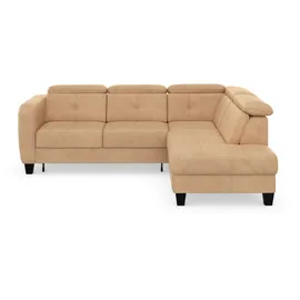 sit&more Ecksofa SIT & MORE "Belluci L-Form", braun (macciato), B:249cm H:85cm T:195cm, Sofas, Ecksofa, inklusive Federkern, wahlweise mit Bettfunktion und Bettkasten