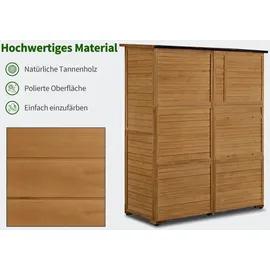 M MCombo Gartenschrank Geräteschuppen 73 x 144 x 185 cm Natur