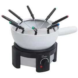 BIKITCHEN fondue 200 Fondue 1500 W 8 Fonduegabeln, für Lebensmittel, kabelgebunden, Kontrollleuchte, stufenloser Temperaturregler,