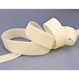 finemark 3 m x 16 mm Samtband Creme (564 Eggshell) Ivory Dekoband Velour einseitig Samt festkantig Velvet Ribbon zum nähen dekorieren