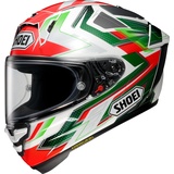 Shoei X-SPR Pro Escalate, Helm, rot-grün, Größe L
