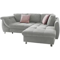 Luma-home Ecksofa mit Schlaffunktion und Bettkasten 250/190/84 cm, Wellenfedern,