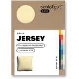 schlafgut Easy Jersey Kissenbezug 80x80 cm Yellow Mid mit 100% Baumwolle, superweicher & atmungsaktiver Kopfkissenbezug