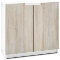 Vladon Kommode, Eiche San Remo, 82x78x37 cm, Wohnzimmer, Kommoden