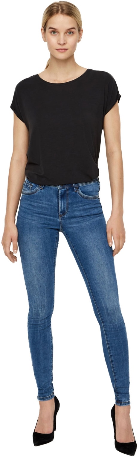 Vero Moda Skinny Jeans Tanya in indigoblauer Used-Optik-L-L34