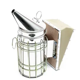 Wiltec Rauchbläser Bee Smoker Rauchdose Silber
