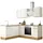 Respekta Winkelküche L-Form 220 cm Weiß Artisan-Eiche
