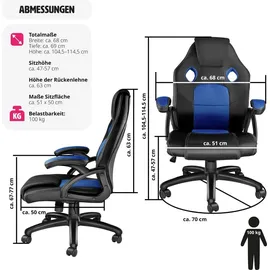 Tectake Mike schwarz/blau