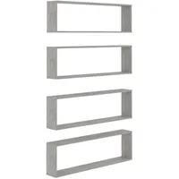vidaXL Wandregal 100 x 15 x 30 cm Betongrau